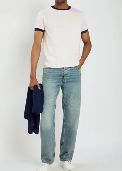 Jules logo cotton and linen-blend T-shirt