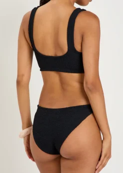 Julia gold-hoop crinkle bikini