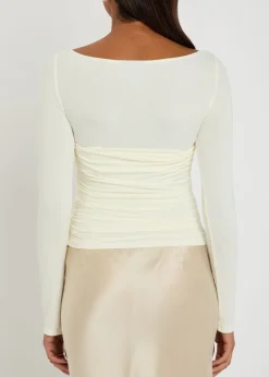 Julian ruched stretch-knit top