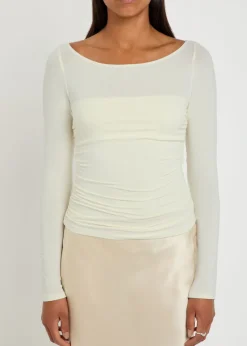 Julian ruched stretch-knit top