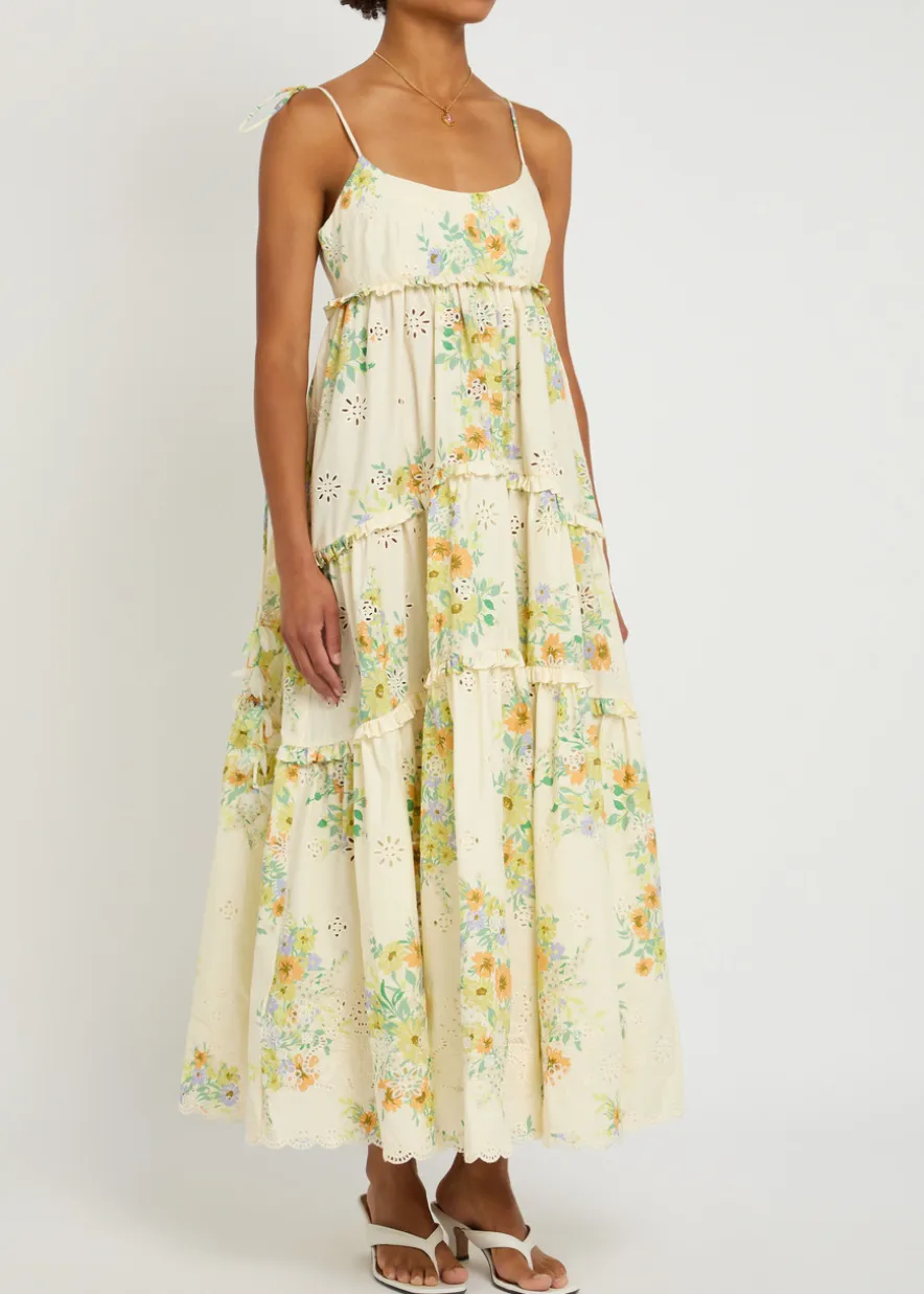 Juliette floral-print cotton maxi dress