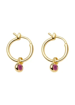 July Birthstone 18kt gold vermeil earrings