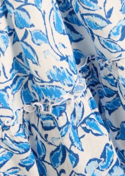 Juni floral-print linen-blend midi dress
