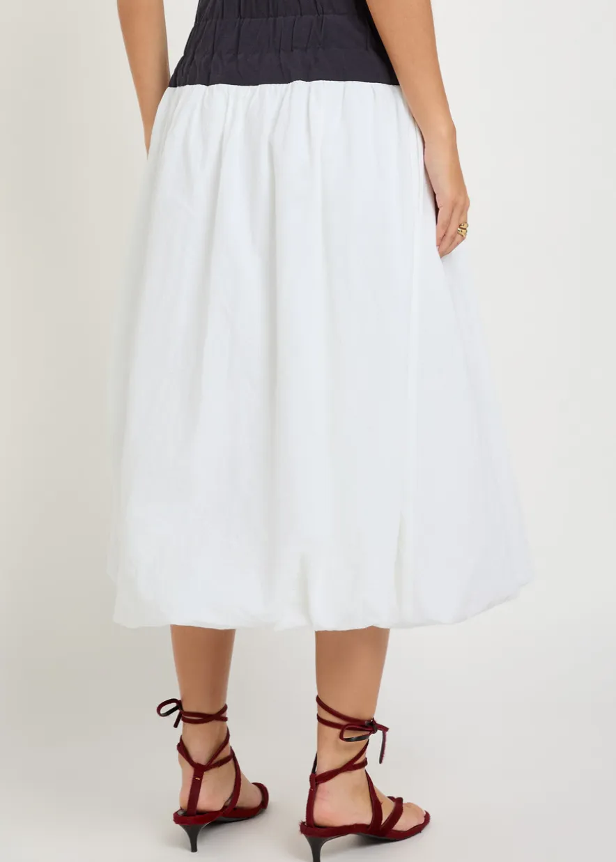 Jupe Bouffante pleated cotton midi skirt