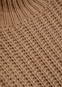 Justine lace-up leather and cashmere jumper
