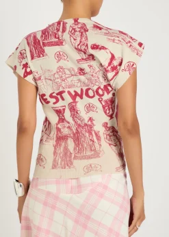 Justine printed cotton and cashmere-blend T-shirt