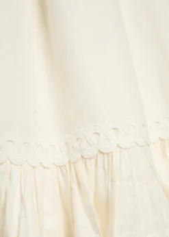 Kahlia appliquéd linen-blend mini dress