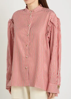 Kaia striped lyocell shirt