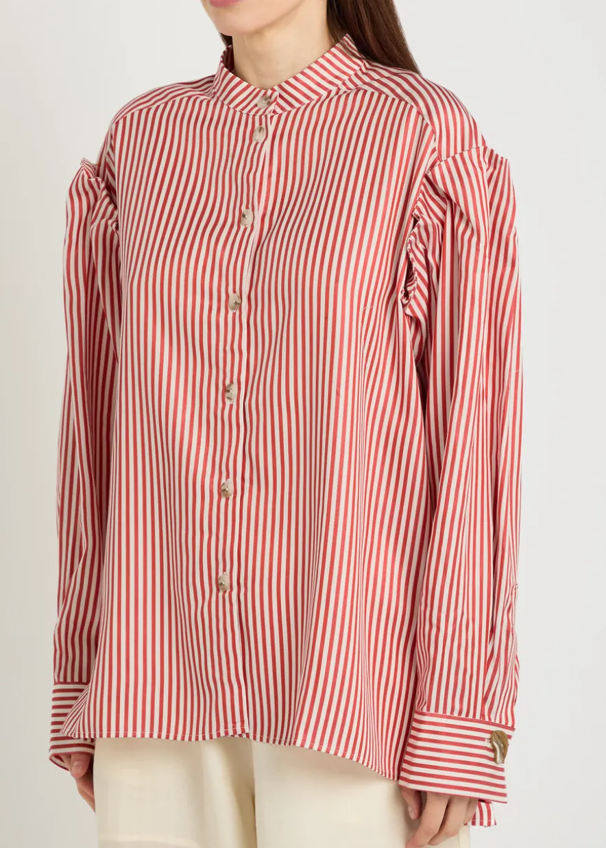 Kaia striped lyocell shirt