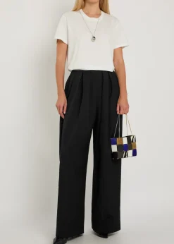 Kaia wide-leg wool trousers