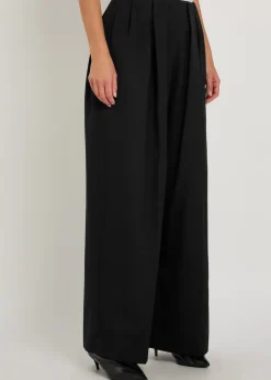 Kaia wide-leg wool trousers
