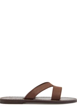 Kalomira cut-out nubuck sliders