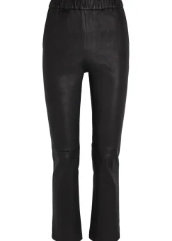 Kamilla slim-leg leather trousers