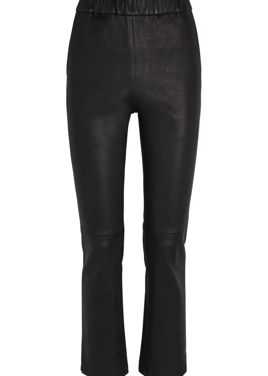 Kamilla slim-leg leather trousers