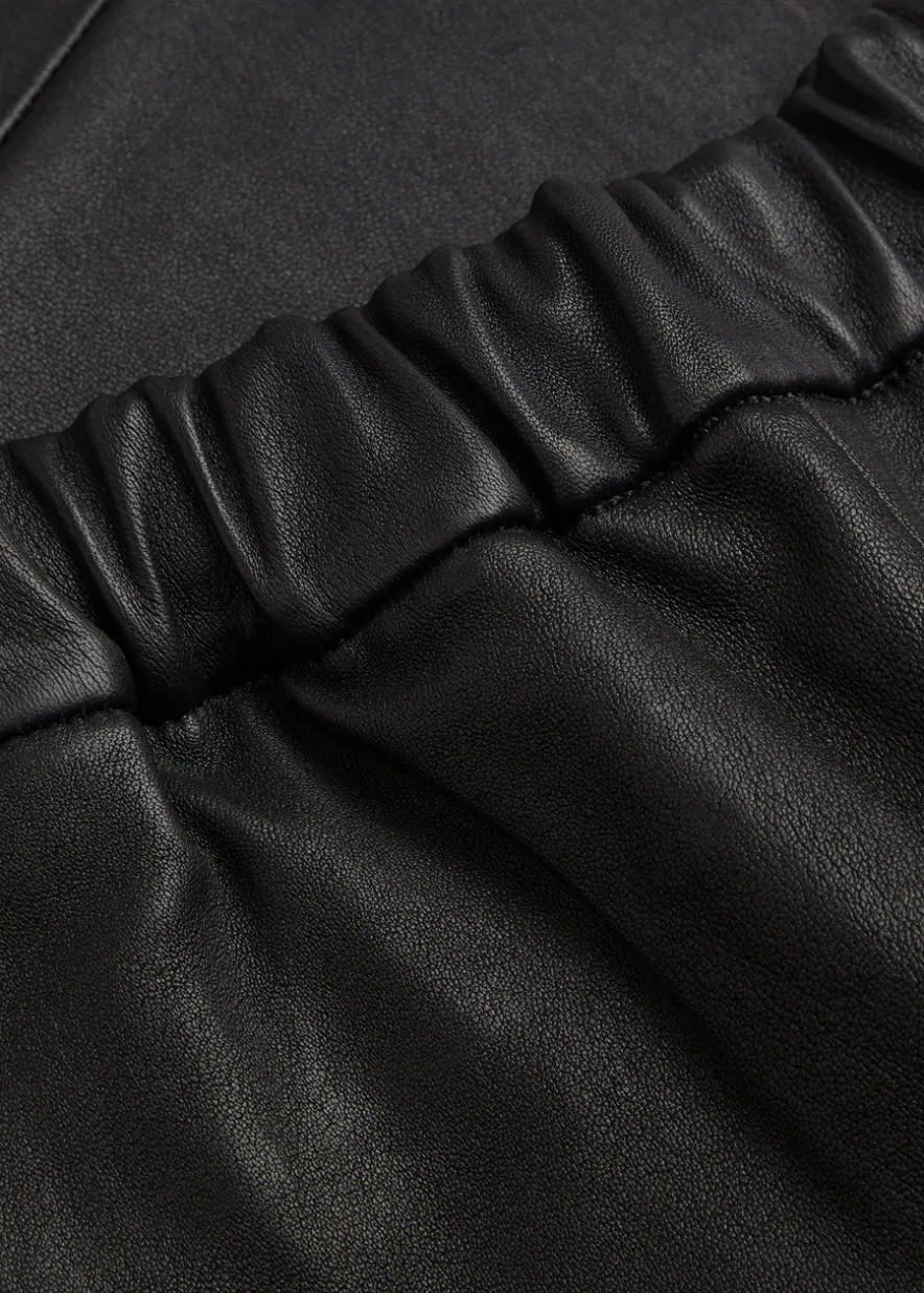 Kamilla slim-leg leather trousers