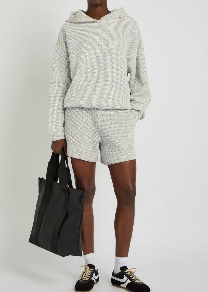Kam marled cotton-blend shorts