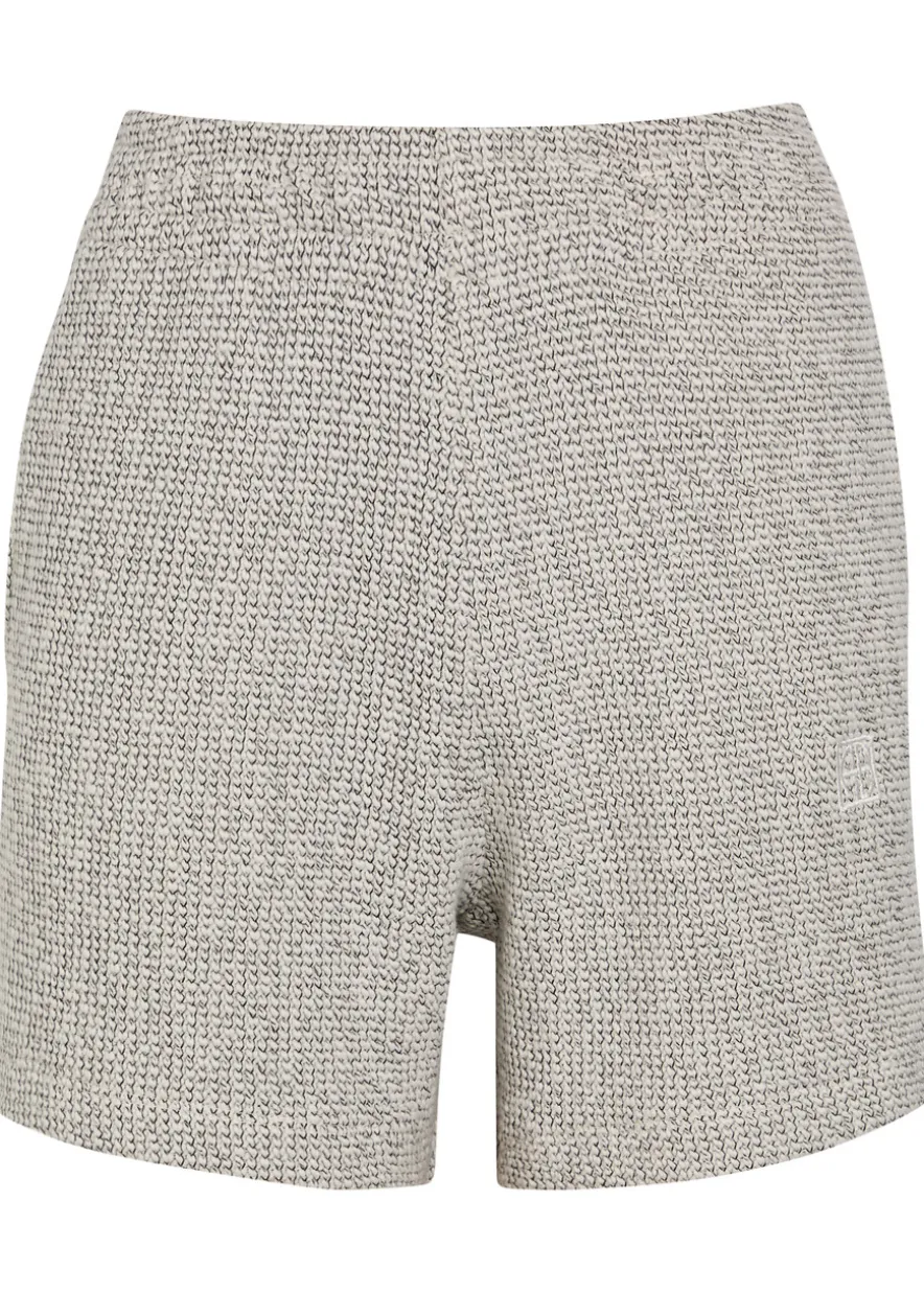 Kam marled cotton-blend shorts