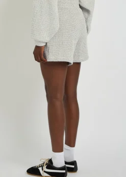 Kam marled cotton-blend shorts