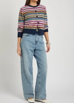 Kandria striped cashmere cardigan