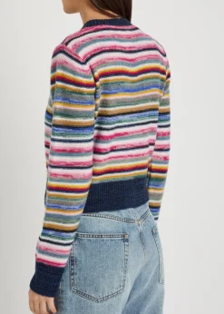 Kandria striped cashmere cardigan