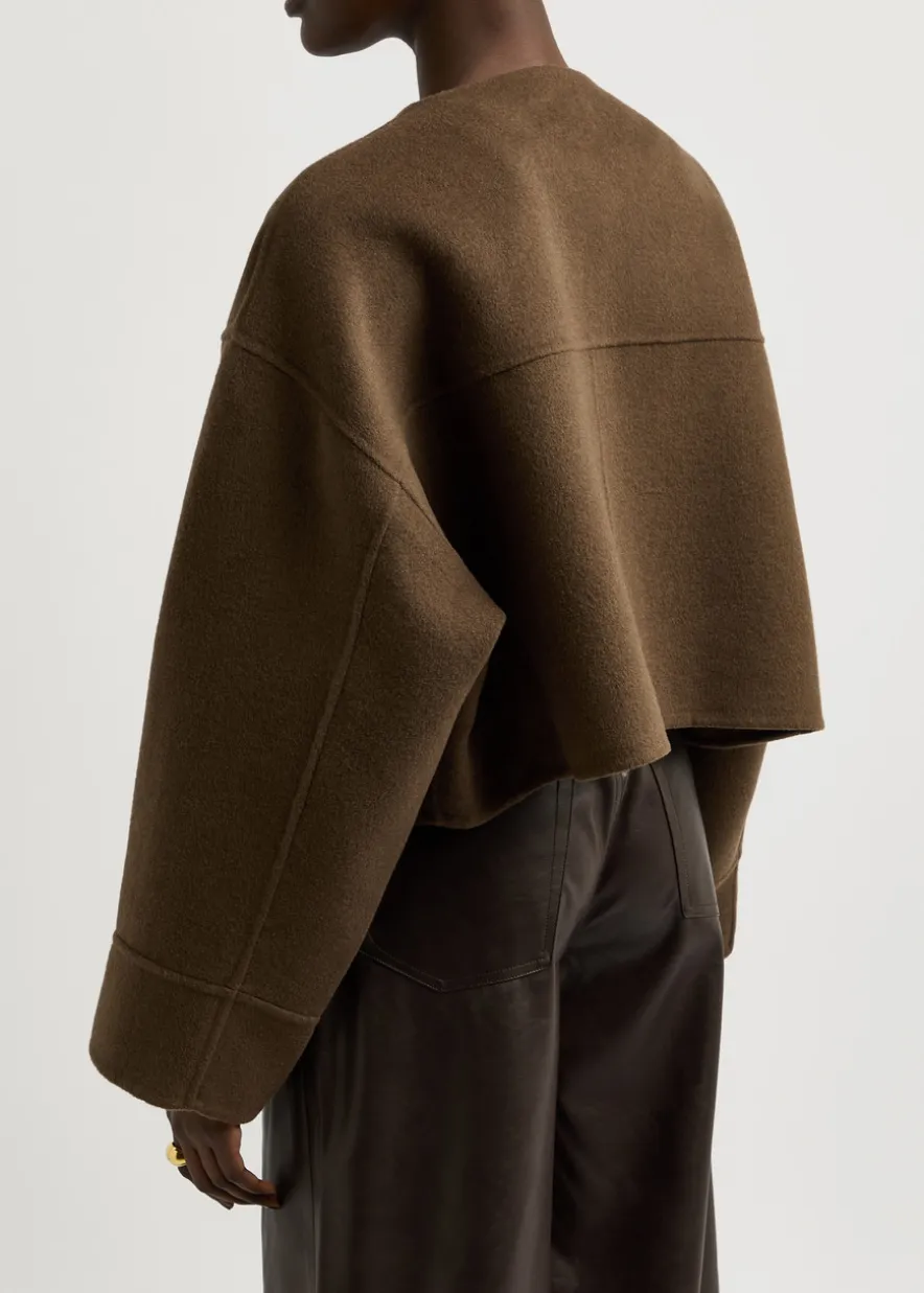 Karla cropped wool-blend jacket