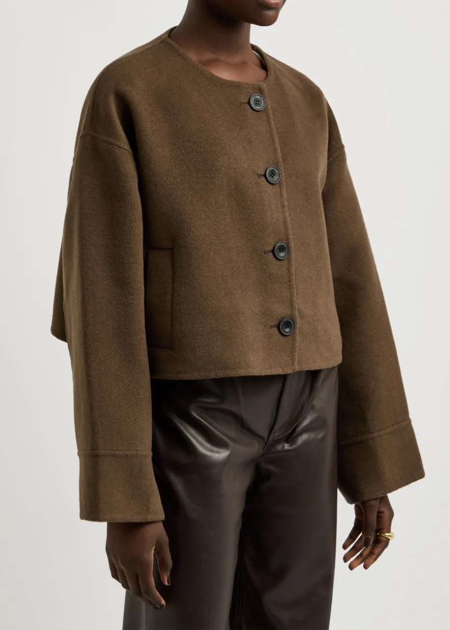 Karla cropped wool-blend jacket
