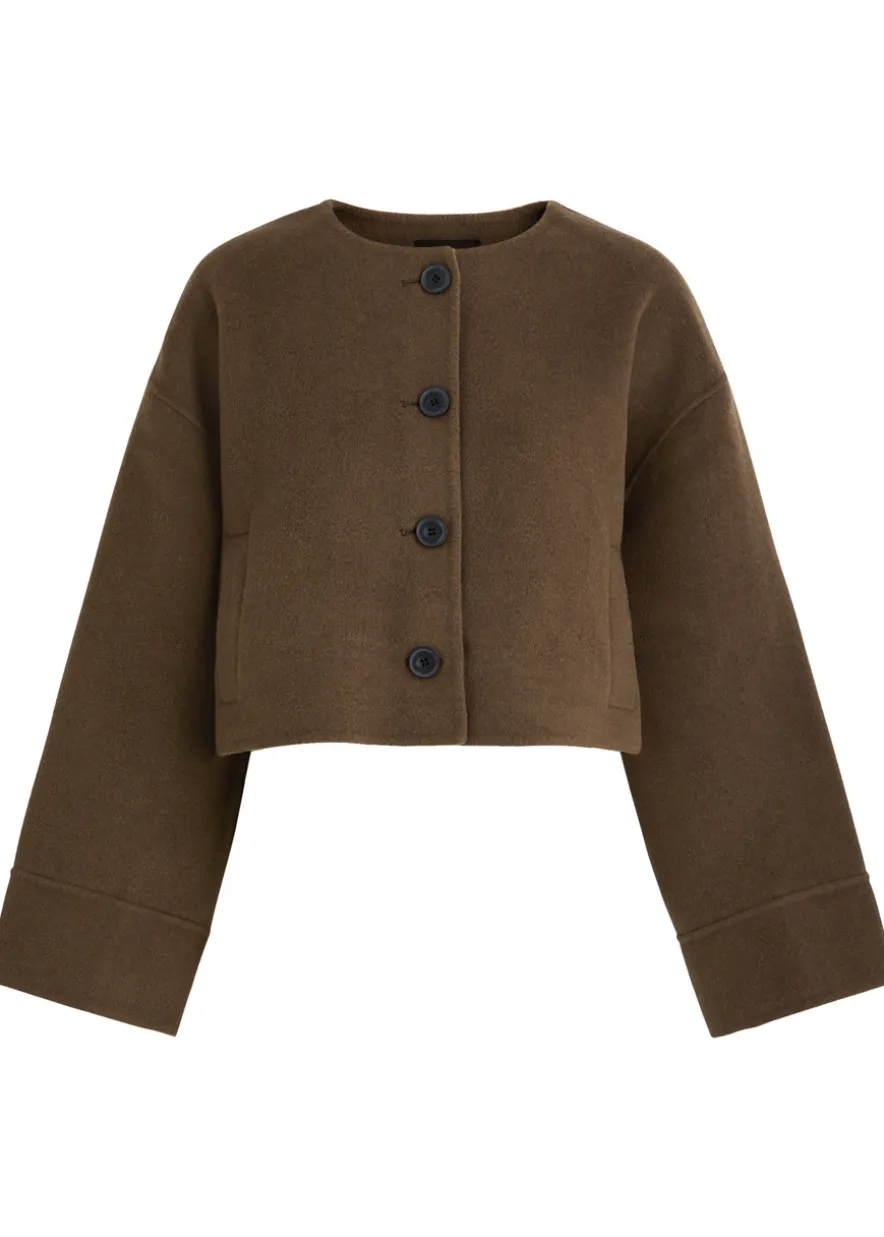 Karla cropped wool-blend jacket