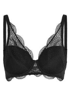 Karma lace padded half-cup bra