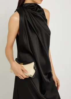 Kate draped silk midi dress