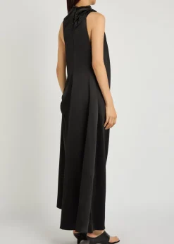 Kate draped silk midi dress