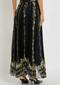 Katz floral-print chiffon maxi skirt