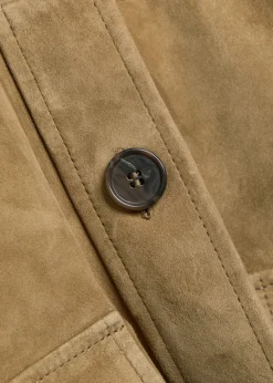 Kaylee panelled suede overshirt