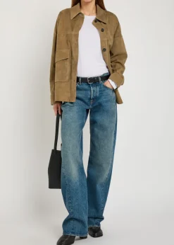 Kaylee panelled suede overshirt