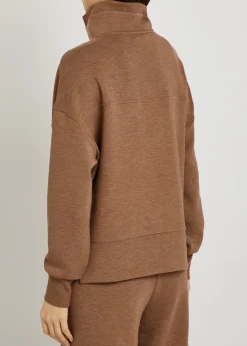 Kayleigh half-zip stretch-jersey sweatshirt