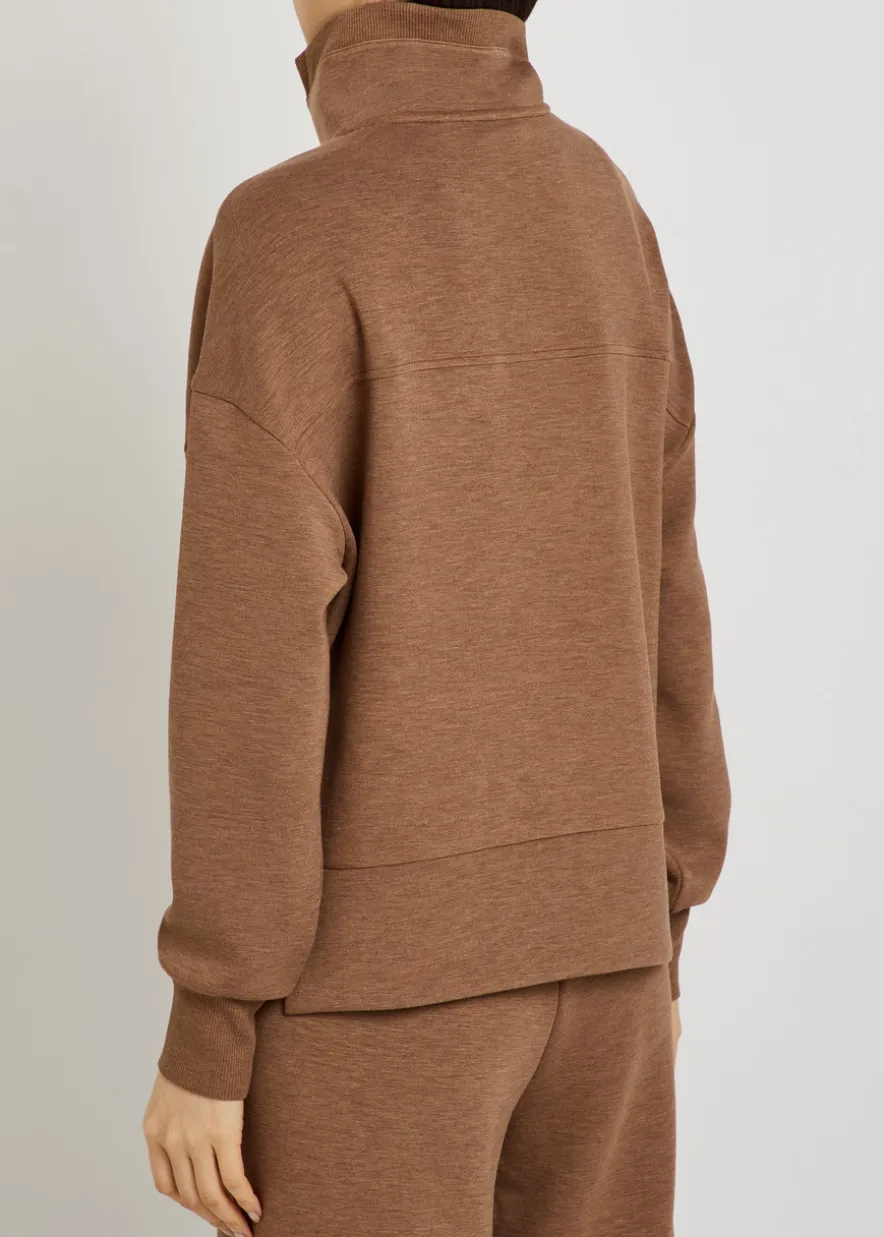 Kayleigh half-zip stretch-jersey sweatshirt