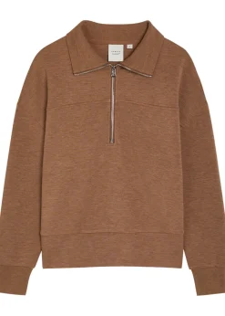 Kayleigh half-zip stretch-jersey sweatshirt