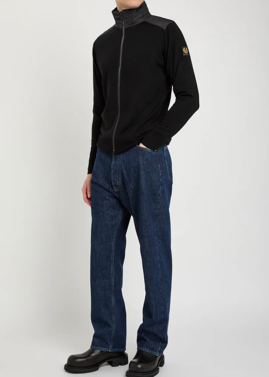 Kelby zip-up wool-blend cardigan