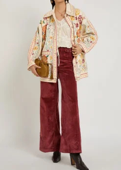 Kellee wide-leg corduroy trousers