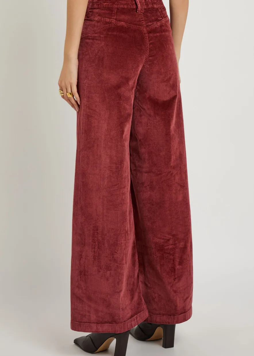 Kellee wide-leg corduroy trousers
