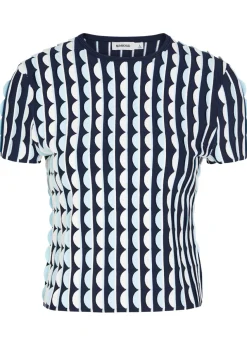 Kendra scalloped knit T-shirt