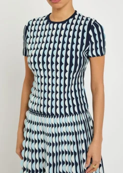 Kendra scalloped knit T-shirt