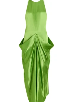 Kent draped satin midi dress