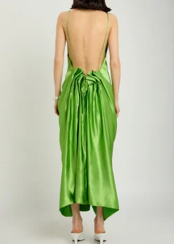 Kent draped satin midi dress