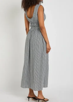 Kenton gingham cotton midi dress