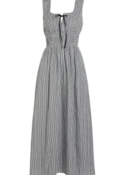 Kenton gingham cotton midi dress
