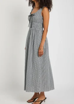 Kenton gingham cotton midi dress
