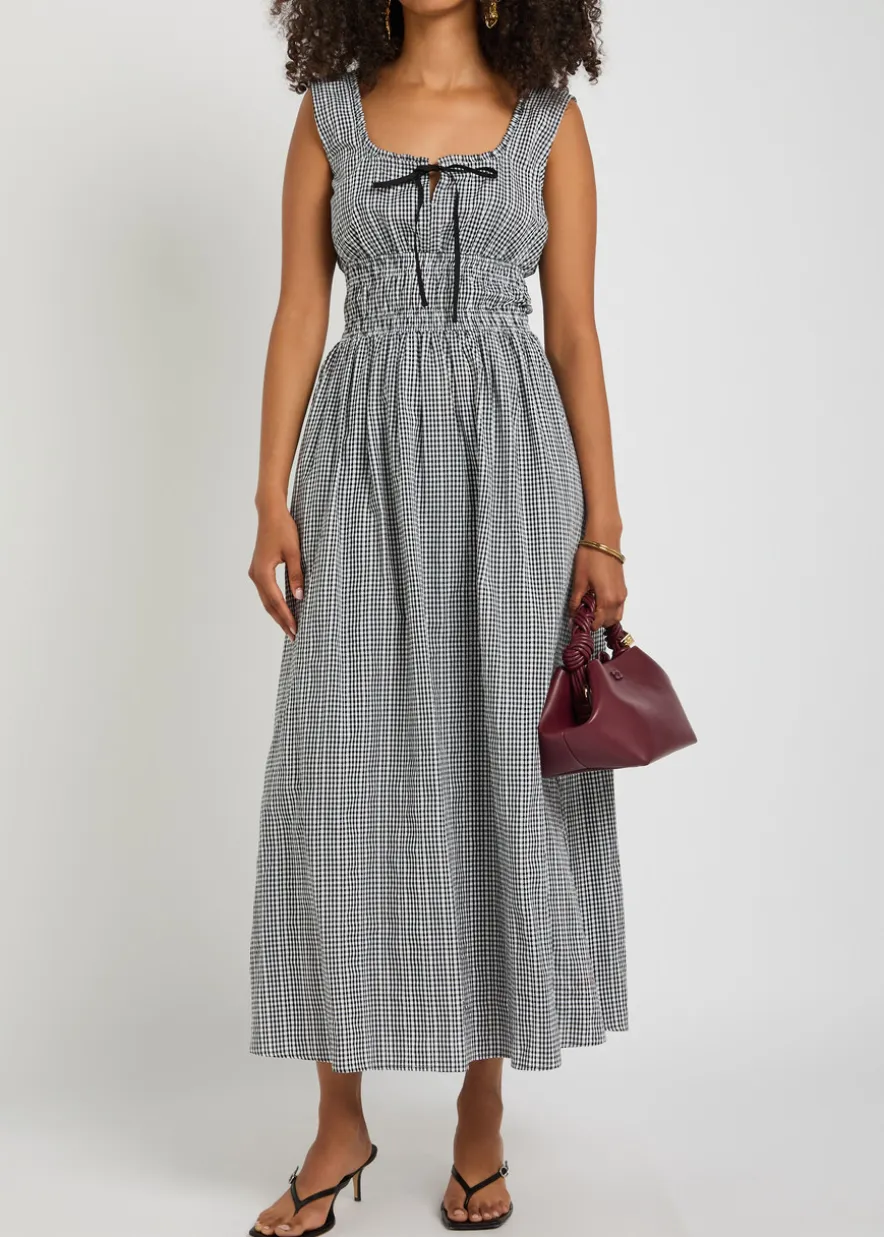 Kenton gingham cotton midi dress