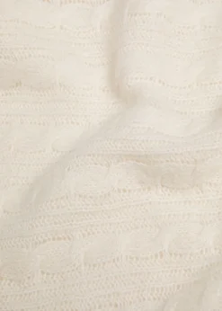 Kenzie cable-knit cashmere and silk-blend top