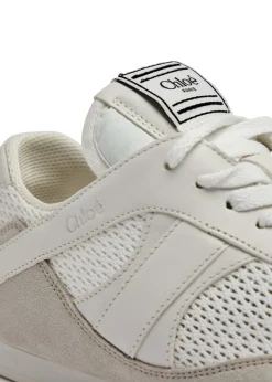 Kick panelled mesh sneakers