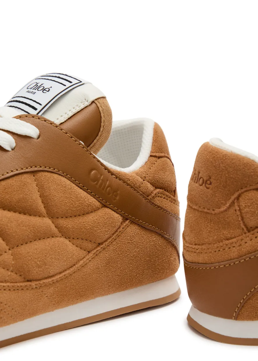 Kick quilted suede sneakers